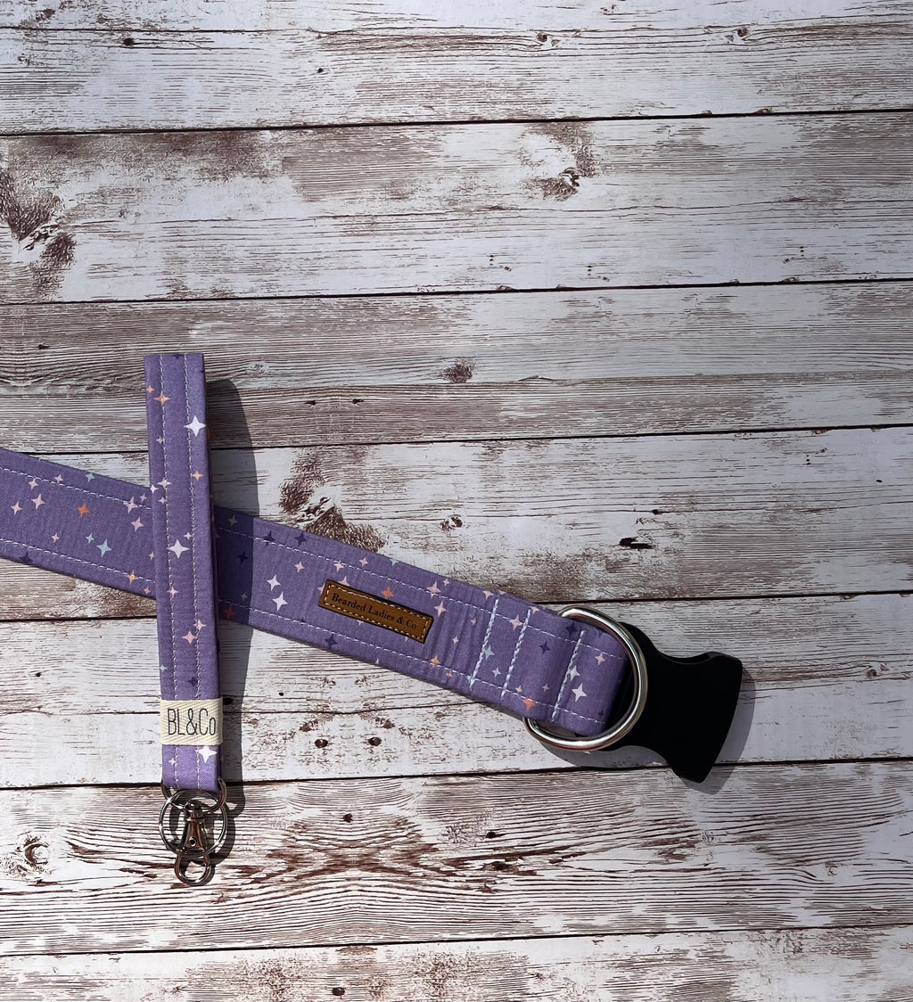 Pastel Purple + White Twinkles Dog Collar