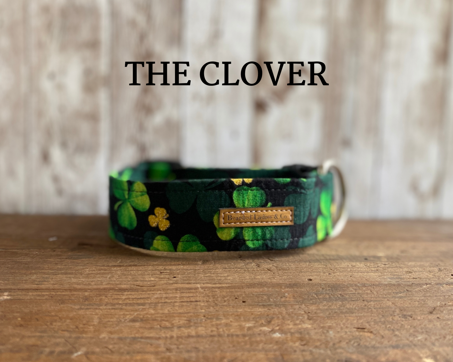 Green + Gold Shamrock Dog Collar