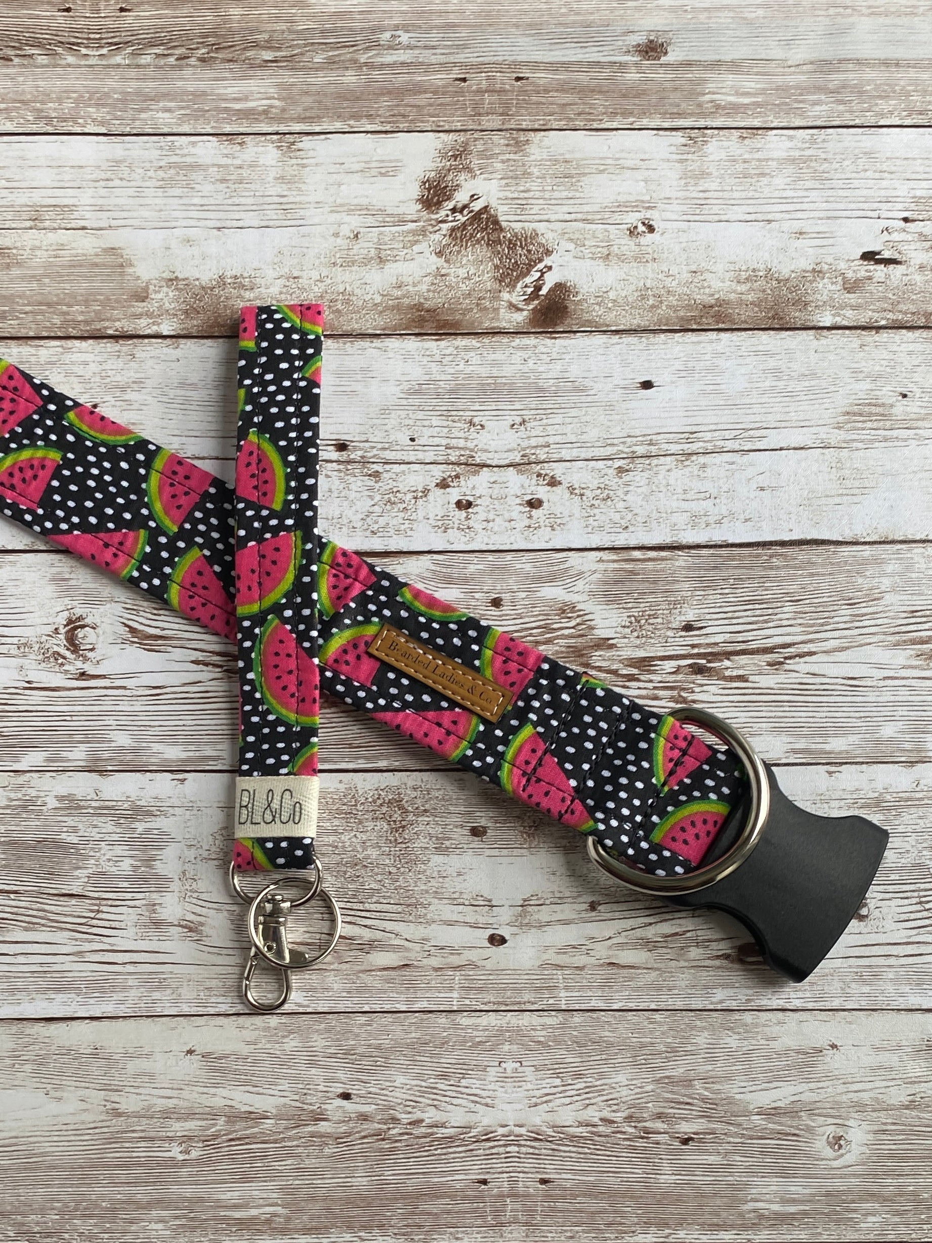 Watermelons with White Polka Dots Dog Collar