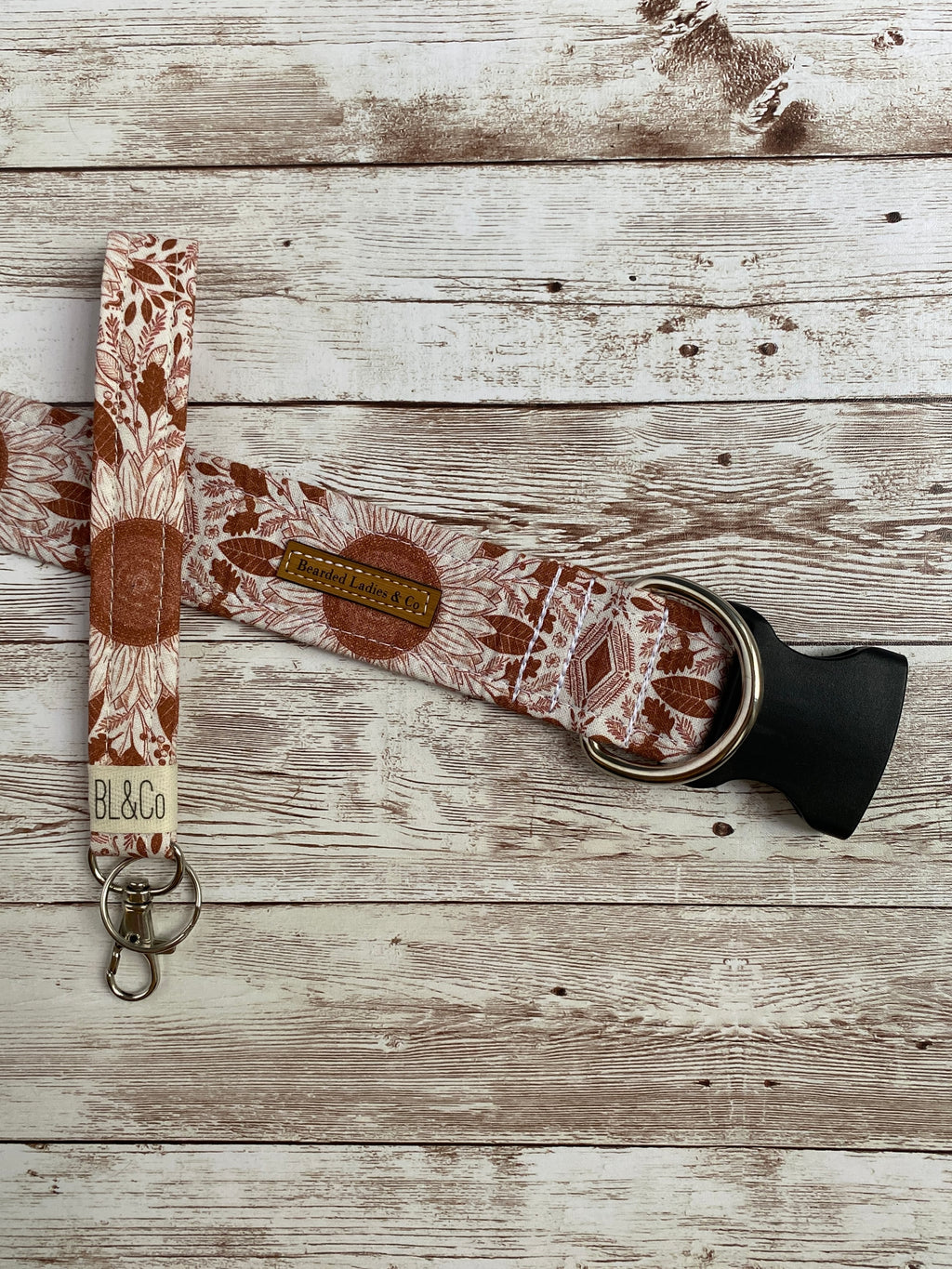 Rust Boho Sunflower Dog Collar [The Bonnie]