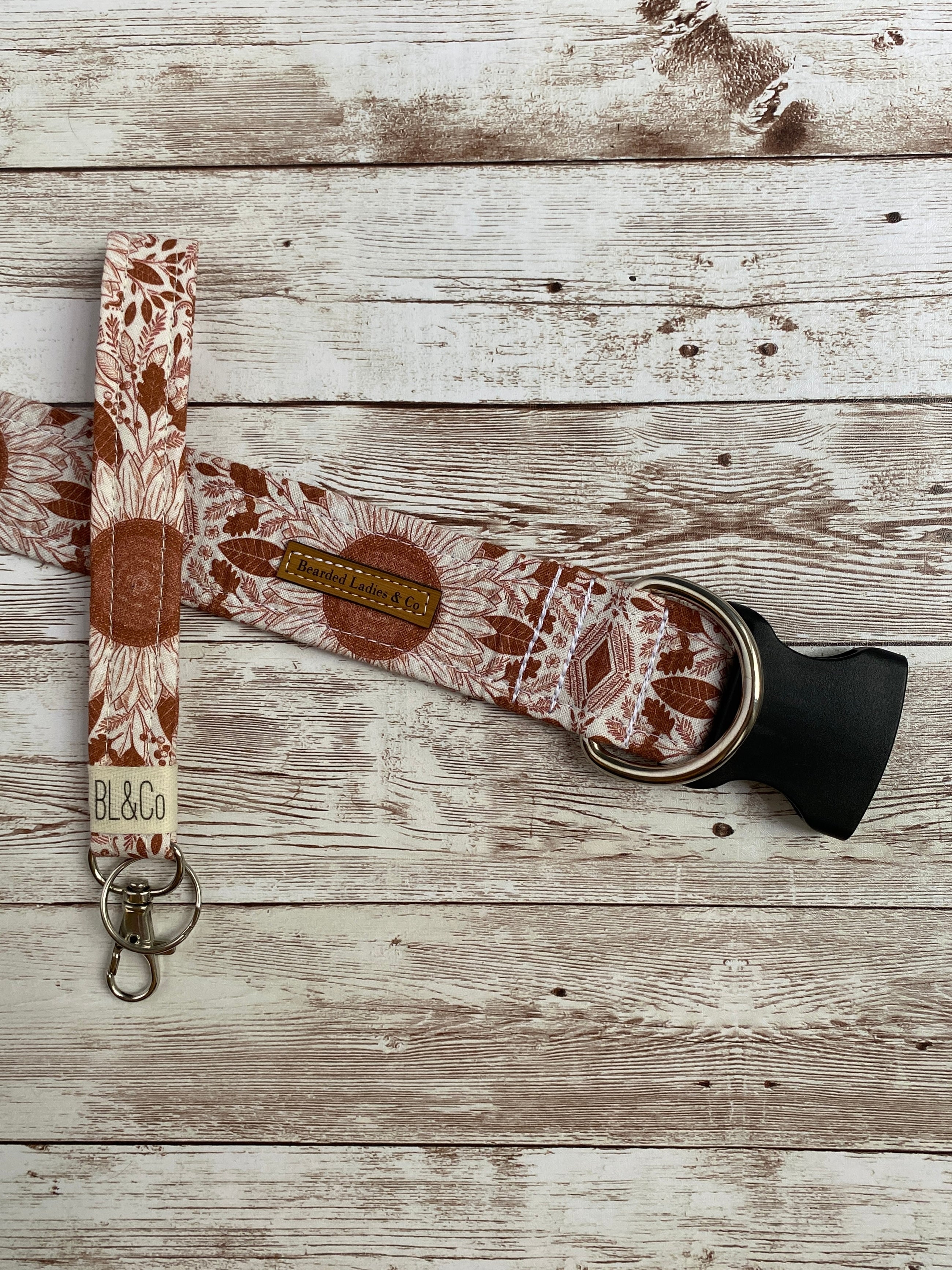 Rust Boho Sunflower Dog Collar [The Bonnie]