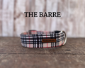 Cream, Black & Red Plaid Dog Collar [The Barre]