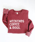 Weekends Coffee & Dogs Sweatshirt [Burgundy]