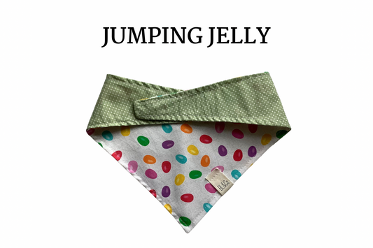 Jelly Beans & Polka Dots Reversible Tie/On Bandana