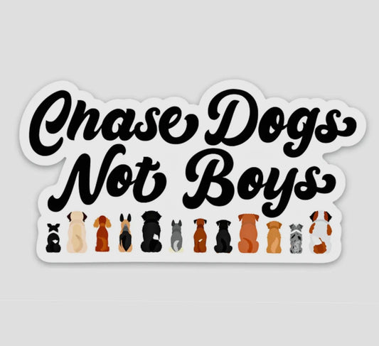 Chase Dogs Not Boys Sticker