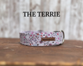 Skulls in a field of flowers Dog Collar [The Terrie]