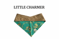 Teal Best Friend Necklace & Tan Reversible Tie/On Bandana