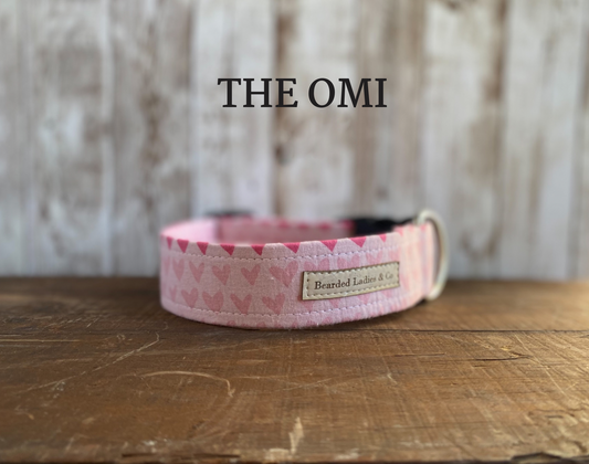 Pink Ombré Hearts Dog Collar