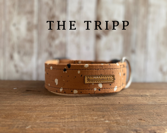 Brown with Black & White Specks Dog Collar