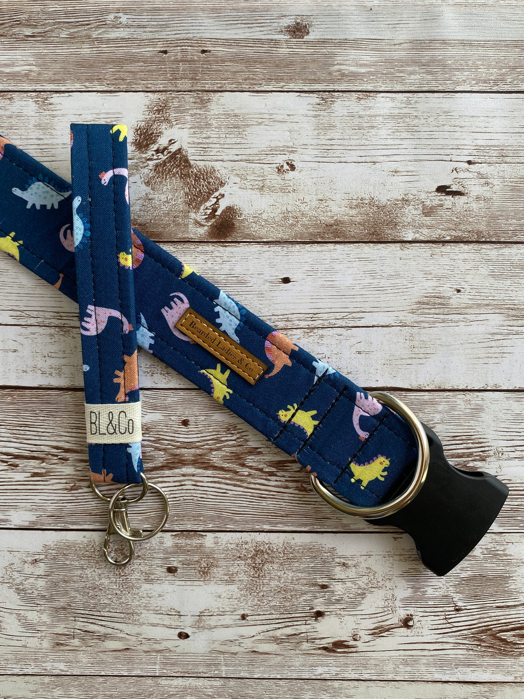 Multicolored Dinosaur Dog Collar*