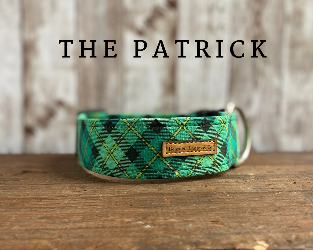 Green & Black Plaid Dog Collar [The Patrick]