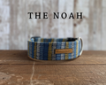 Navy with Blue, Gray & Gold Dog Collar